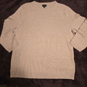 Talbots 100% Cashmere Beige Sweater